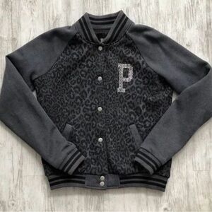 PINK Victoria's Secret Grey & Black Leopard Jacket size Large